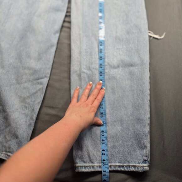 Wild Fable High Rise Straight Leg Distressed Jeans Light Wash Size 2/26 - Picture 13 of 15